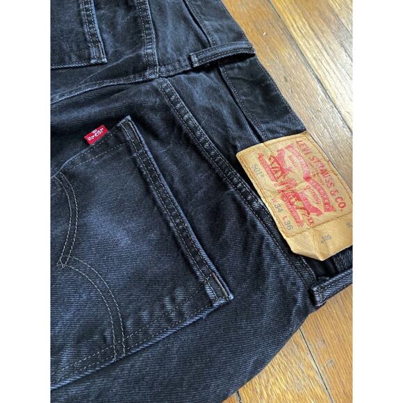 LEVI’S 501 Black Distressed Button-Fly Jeans sz 34 X 36 - Picture 9 of 12